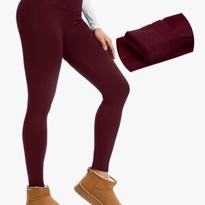 Fleece Lined Leggings Women High Waisted Thick Winter Warm Thermal Fleece Soft